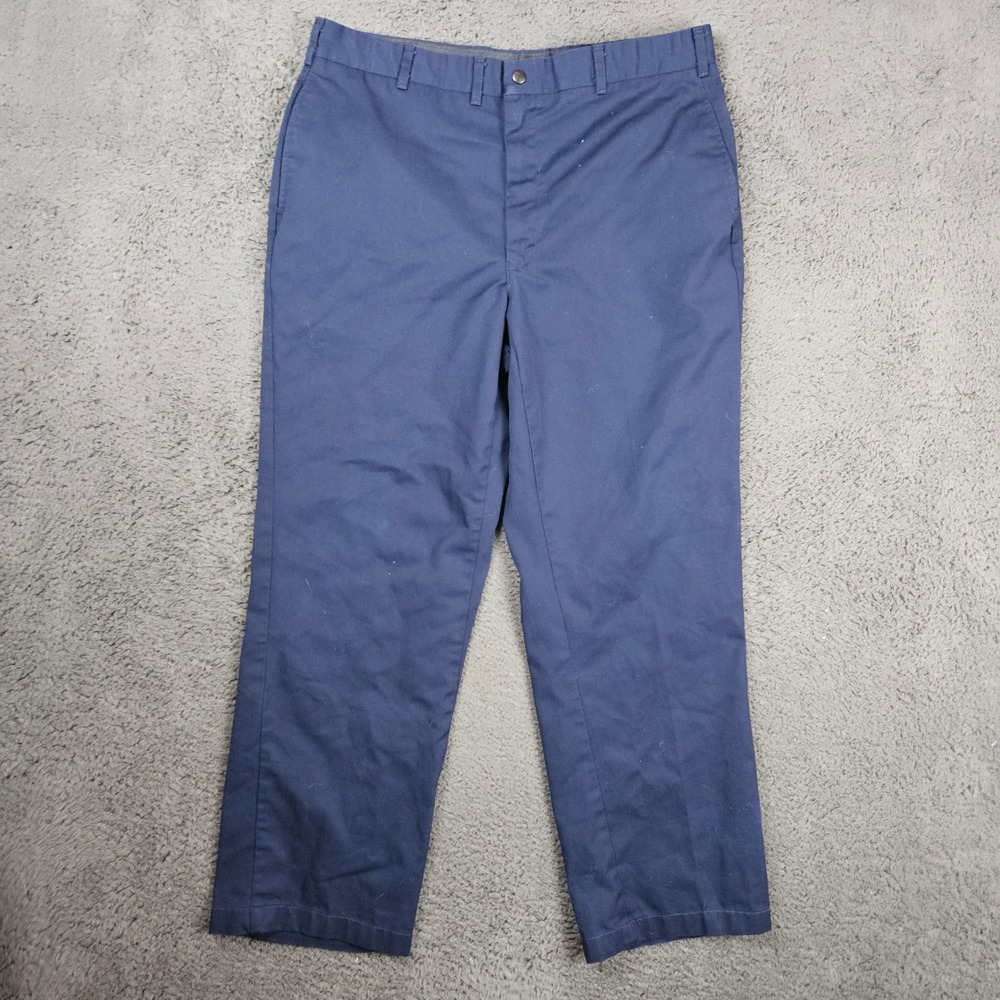 US Navy Military Utility Trousers Mens 38R x 34 Blue Workwear Pants